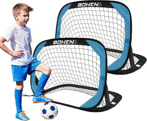 Pop Up Soccer Goals for Kids-Foldable Portable Soccer Net for Outdoor Indoor Backyard Beach(3.3x2.2FT) in Kuwait