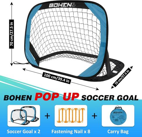 Pop Up Soccer Goals for Kids-Foldable Portable Soccer Net for Outdoor Indoor Backyard Beach(3.3x2.2FT) in Kuwait