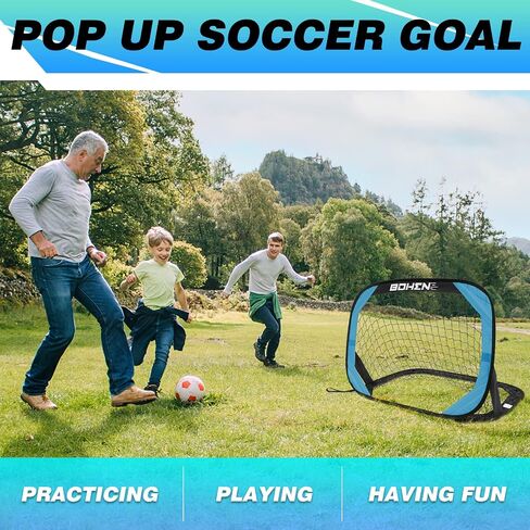Pop Up Soccer Goals for Kids-Foldable Portable Soccer Net for Outdoor Indoor Backyard Beach(3.3x2.2FT) in Kuwait