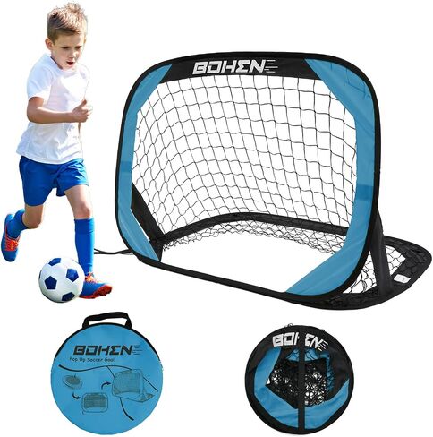 Pop Up Soccer Goals for Kids-Foldable Portable Soccer Net for Outdoor Indoor Backyard Beach(3.3x2.2FT) in Kuwait