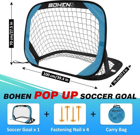 Pop Up Soccer Goals for Kids-Foldable Portable Soccer Net for Outdoor Indoor Backyard Beach(3.3x2.2FT) in Kuwait