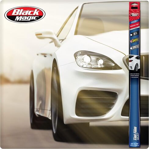 Black Magic® Insta-Cling® 20% VLT Tinted Window Film, Reusable Car Window Tint, Privacy Film, Stick-On Auto Tint Kit, 26 Inches x 78 Inches in Saudi Arabia