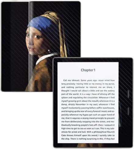 MightySkins Carbon Fiber Skin for Amazon Kindle Oasis 7" (9th Gen) - Seaweed | Protective, Durable Textured Carbon Fiber Finish | Easy to Apply, Remove, and Change Styles | Made in The USA in Saudi Arabia