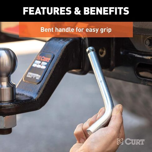 CURT 21506 دبوس وصلة مقطورة عالي التحمل مع رأس محزز، قطر 5/8 بوصة، يناسب جهاز استقبال 2-1/2 أو 3 بوصة in Saudi Arabia