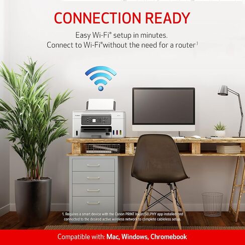 Canon PIXMA G6020 All-in-One Supertank Wireless (Megatank) Printer, Copier and Scan with Mobile Printing, Black, Works with Alexa in Kuwait