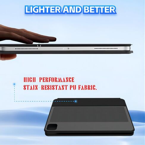 Magnetic Keyboard for iPad Pro 11 inch(1st,2nd,3rd and 4th Gen) Air 10.9 inch(4th and 5th Gen),iPad Case with Wireless Bluetooth Keyboard (White) in Saudi Arabia