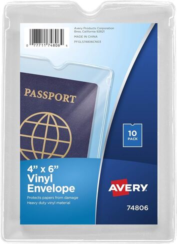 مظروف حامل مستندات Avery، يحمل 450 ورقة بحجم Letter/A4، 4 عبوات من 4 ألوان (73556) in Saudi Arabia