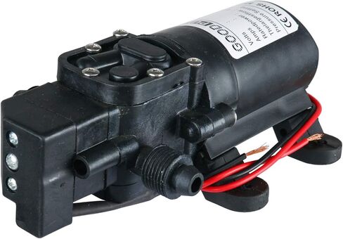 Amarine Made 12V مضخة الحجاب الحاجز لضغط المياه 6.5 لتر / دقيقة 1.7 GPM 80W الذاتي فتيلة RV الداعم البخاخ مضخة Micropump للقافلة / RV / قارب / البحرية in Kuwait