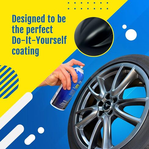 DipYourCar.com EZ Paint - علبة طلاء السيارات القابلة للرش | حماية طلاء قابلة للإزالة للسيارات والعجلات والزخارف والشعارات | رذاذ اللون الأسود الفائق in Saudi Arabia