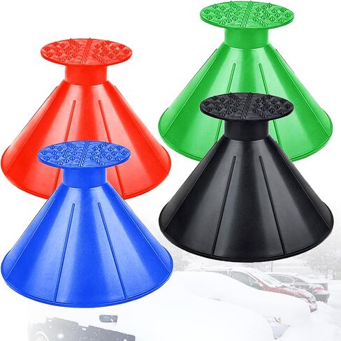 Car Ice Scrapers,Snow Scraper,Magical Ice Scrapers for Car Windshield,4 Pcs Portable Multifunctional Snow Remover Wiper,Upgrade 2-in-1 Refueling and Deicing Removal,Universal for Bus, Truck, SUV in Saudi Arabia