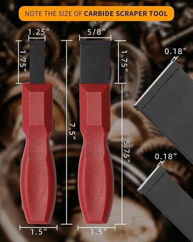 Gighipop Super Carbide Gasket Scrapper Tool, 1-1/4 Inch and 5/8 Inch-Carbide Scraper for Metal, Carbide Scraper Set(2 Pack) in Saudi Arabia