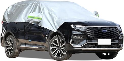 Hrozny Car Windshield Cover for Ice and Snow, SUV Half Car Cover Top with Reflective Straps, Winter Car Snow Cover Universal Fit for Most Cars (SUV) in Saudi Arabia