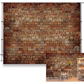 Red Brick Wall Backdrop for Photography Brick Backdrop for Parties Decoration Birthday Baby Shower Wedding Rustic Old Brick Photo Background Kids Adults Portrait Video Conferencing Studio Props 10x8ft