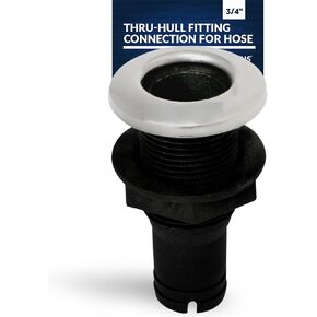 Five Oceans Nylon Stainless Steel Thru-Hulls, 3/4", 1" and 1 1/2" Hose