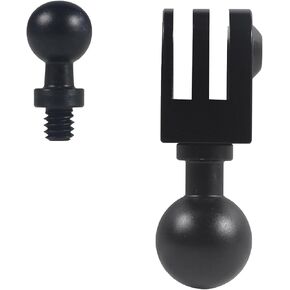 Aluminum Alloy 17mm Ball Head Adapter with 17mm to 1/4 Screw Ball Head Compatible with Gopro Hero 12 10 9 8 7 6 5 4 3+ Camera (Ball Head Mount)
