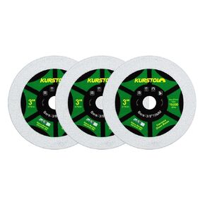 Diamond Glass Cutting Disc - 3pcs 4-1/2 Inch(115mm) Ultra-Thin Saw Blade Arbor 22.23-15.875mm for Glass, Jade, Crystal, Wine Bottle, Ceramic Tile