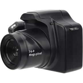 24MP Digital Camera with 18X Zoom FHD1920X1080 SLR Camera 3.0 in LCD Screen Portable Vlogging Camera Built in Flash Light for for Adult Seniors Students Kids Beginner (Standard Version + Wide-Angle