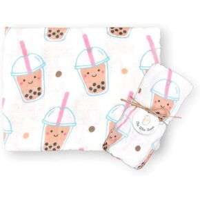 Organic Cotton and Rayon derived from Bamboo Baby Swaddle Muslin Blanket (Dim Sum)