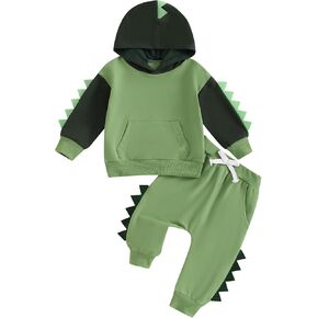 Baby Boy Clothes Infant Hoodie Set Long Sleeve Sweatshirts with Elastic Pants 2Pcs Toddler Fall Winter Outfit
