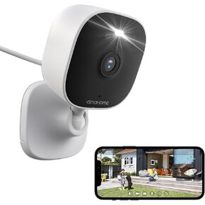 Outdoor Security Camera, Plug in Cameras for Home Security Indoor, 1080P Surveillance Camera for Baby/Pet Monitor, Motion Detection, 2-Way Audio, IP66 Waterproof, WiFi Camera Works with Alexa