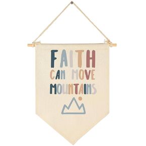 Scripture Flag Sign Gifts for Baby Newborn Boys Girls Kids-Christian Bible Verses Banner Wall Decor Gifts for Nursery Bedroom Playroom Front Door-Baby Gift Shower-I am a child of god