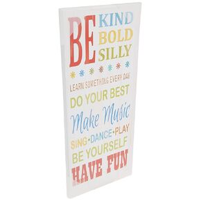 The Kids Room by Stupell Be Kind, Bold, Silly Typography Rectangle Wall Plaque