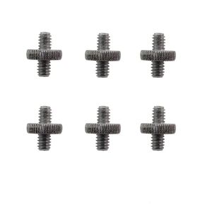 6PCS Male Tripod Screws 1/4 Screw Camera Plate Screw Adapter Double Head Adapter Screws for Heads Monopods Camera Stands Flash Stands