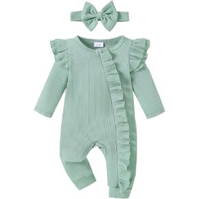 Newborn Baby Girl Romper Bodysuit Girls One Piece Jumpsuit Pants Clothes Baby Coming Home Outfits