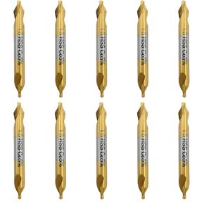 MDEOOSKY 10 Pcs 1.5 MM Center Drill Bits Set, M35 High Speed Steel Countersink Tools, 60-Degree Angle Combined Countersink Drill Bit Tool for Lathe Mill Metalworking