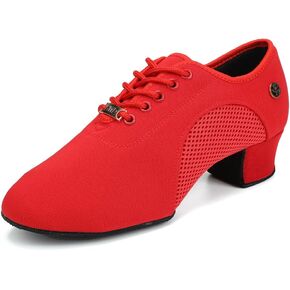 SWDZM Men&Women Ballroom Dance Shoes Lace-up Closed Toe Latin Modern Performance Dance Practice Teaching Shoes,Model LHD2805