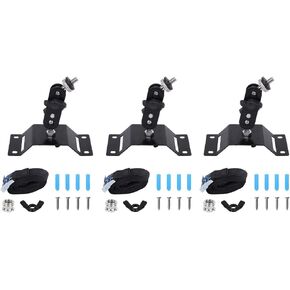Pack-3Pcs Tree Tied or Wall Screw Mount Metal Holder Stand with 1/4" to 3/8" Screw for Forest Trail Cameras & Night Vision & Solar Panel Charger WG-CS063