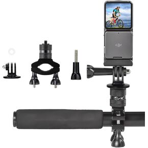 Bike Mount Bracket Compatible with DJI Action 2, Bicycle Holder Compatible with Gopro 10/9/8/Compatible with Insta360 ONE R Insta360 ONE RS Top Shell Protective Cover