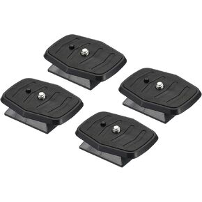 PATIKIL Tripod Quick Release Plate, 44mm 4 Pack Camera Tripod Adapter Mount Parts Replacement Mounting Plate for Tripod Model 2, Black