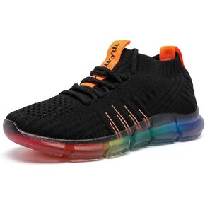 MEMON Women's Sports Shoes Rainbow Jelly Soles Sneakers Breathable Running/Walking Fashion Shoes Tennis Shoes