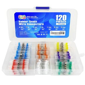 320Pcs(7Size) Heat Shrink Solder Seal Wire Connectors Kit Wire Repair Soldering Wire Waterproof Heat Shrink Wire connectors Heat Shrink Butt connectors Wire Splice Wire connectors Heat Shrink