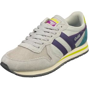 Gola Women's Daytona Sneaker, Light Grey/Foxglove/Sulphur, 6