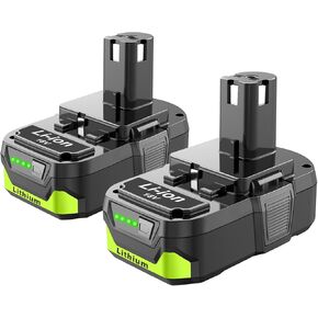 18V 5.0Ah Battery Replacement for Ryobi 18V Battery P102 P190 P105 P107 P103 P104 P108 P109 Compatible with Ryobi 18V ONE+ Cordless Power Tools 2 Packs