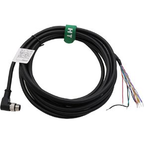 M12 GPIO Power Cable for Zebra FXR90 KATHREIN RRU ARU RFID Code Reader, Machine Vision Encoder Actuator Sensor Automation, A-Coded 12-Pole Male to Flying Leads 3m