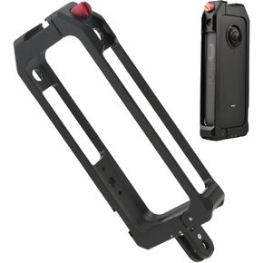 Camera Frame Case for Insta360 One X2, Aluminum Alloy Housing Case Mounting Bracket with Cold Shoe, 1/4 Inch Screw Hole, Protective Frame Camera Accessories