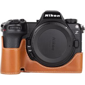 Rieibi PU Leather Protective Half Case for Nikon Z6III Camera - for Nikon Z6III case with Hand Grip and Opening Bottom Design