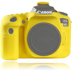 Easy Hood Case for Canon 90D Camera, Texture Surface, Anti-Scratch Slim Fit Soft Silicone Rubber Protective Cover Protector Skin for Canon EOS 90D DSLR Camera (Black)