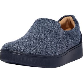 FitFlop™ Women's Rally E01 Merino Wool-Mix Slip-On Skate Sneaker, Midnight Navy, Size 10