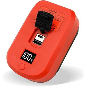 Battery Charger Adapter Battery Inverter Fit for Milwaukee M18 18V battery, Portable Power Source Charger Adapter with Type-C Port and USB Port