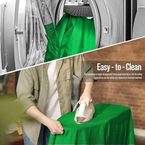 شاشة LimoStudio مقاس 6 × 9 أقدام (عرض × ارتفاع) شاشة خلفية ملونة باللون الأخضر الحقيقي، تأثير مفتاح كروما بحافة نظيفة وحادة، كثافة عالية > 150 جرامًا للمتر المربع، مادة قماش من الدرجة A+، مشابك حامل شاشة بخمس حلقات، AGG1338 in Kuwait