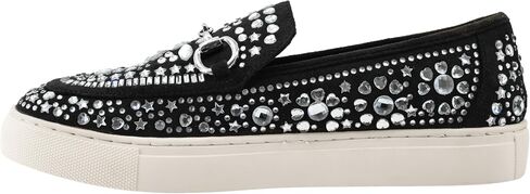 Corkys Footwear Nail Biter Slip-On Sneakers with Cushioned Insoles, Rhinestone Embellishments, Chic Chain Detail, Distressed Soles – Trendy and Comfortable in Kuwait