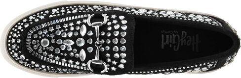 Corkys Footwear Nail Biter Slip-On Sneakers with Cushioned Insoles, Rhinestone Embellishments, Chic Chain Detail, Distressed Soles – Trendy and Comfortable in Kuwait