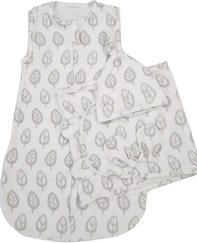 Little Lamsal's Newborn Sleep Sack Baby Swaddle, Swaddle me 3-Way Adjustable Wearable Blanket,100% Cotton Swaddling Wrap, Cocoon Sack Swaddler for Infant Boys & Girls, 0-3 Months, 6-12 lbs, 1-1.5 Tog in Saudi Arabia