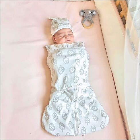 Little Lamsal's Newborn Sleep Sack Baby Swaddle, Swaddle me 3-Way Adjustable Wearable Blanket,100% Cotton Swaddling Wrap, Cocoon Sack Swaddler for Infant Boys & Girls, 0-3 Months, 6-12 lbs, 1-1.5 Tog in Saudi Arabia