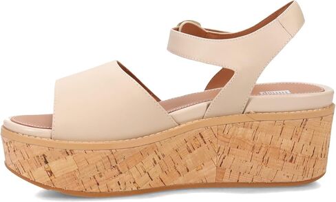 FitFlop Women's Eloise Cork-WRAP Leather Back-Strap Wedge Sandals in Saudi Arabia