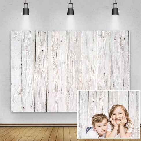 White Wood Photo Photography Backdrop,Yeele 10x8ft Vinyl Vintage Worn Wooden Plank Wall Floor Background,Baby Shower Birthday Party Cake Table Decoration Banner Newborn Kids Portrait Photoshoot Prop in Kuwait